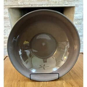 Pier 1 Cubic Taupe Cocoa Serving Dish~ 13" Diameter~ EUC